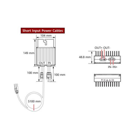 OTTIMIZZATORE DI POTENZA PER MODULI FOTOVOLTAICI HUAWEI MERC-1300W-P 100MM