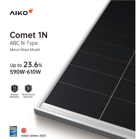 PANNELLO SOLARE 590WP AIKO COMET A590-MAH72MW COMET 1N N-TYPE ABC SERIES